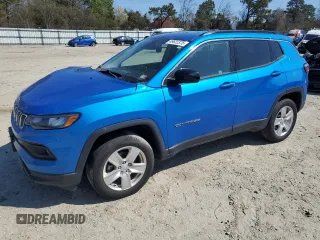 2022 Jeep Compass Altitude with VIN 3C4NJDBB5NT152956, listed as a Copart auction lot 49622375 with 38,471 mi miles and Salvage Title. Bid and sale history available at carsss.com. Image 1.