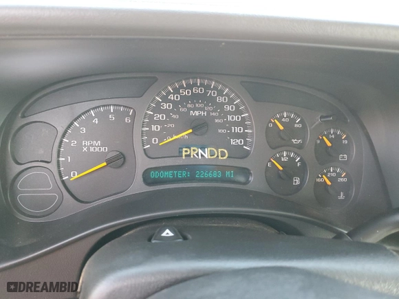 2003 Chevrolet Tahoe LS with VIN 1GNEC13V83R118315, listed as a Copart auction lot 44020345 with 226,683 mi miles and Salvage Title. Bid and sale history available at carsss.com. Image 9.