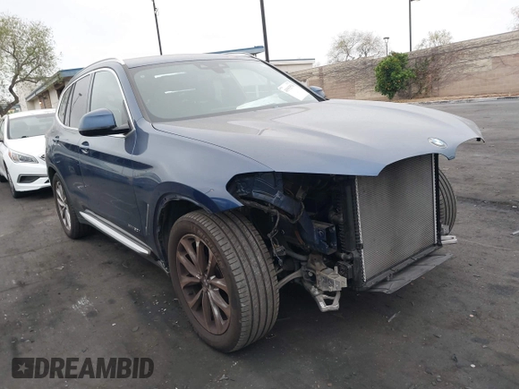 2018 BMW X3 xDrive30i with VIN 5UXTR9C51JLC76364, listed as a IAAI auction lot 41993578 with 54,715 mi miles and . Bid and sale history available at DreamBid. Image 1.