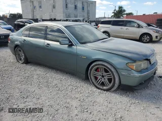 2004 BMW 7 Series with VIN WBAGN83574DK11116, listed as a Copart auction lot 88241625 with Not provided miles and Clean title. Bid and sale history available at DreamBid. Image 4.