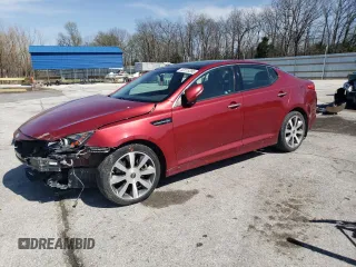 2013 Kia Optima SX with VIN 5XXGR4A69DG181571, listed as a Copart auction lot 52515395 with 110,639 mi miles and Salvage title. Bid and sale history available at DreamBid. Image 1.