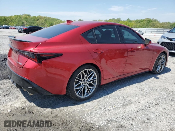 2022 Lexus IS 500 F Sport Performance with VIN JTHAP1D29N5001996, listed as a Copart auction lot 52980095 with 28,452 mi miles and Clean title. Bid and sale history available at DreamBid. Image 3.