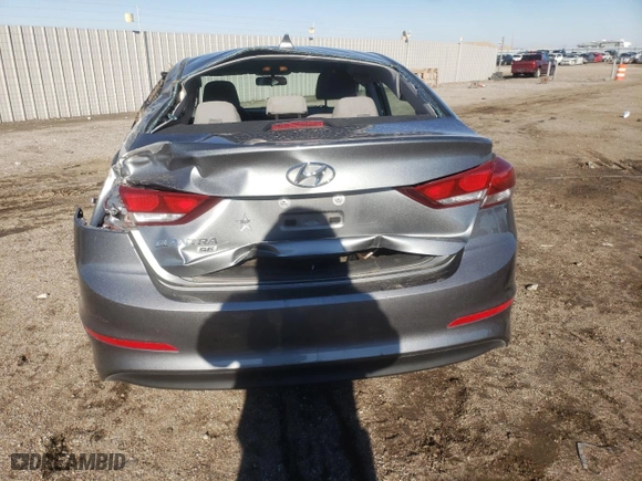 2017 Hyundai Elantra SE with VIN KMHD74LF0HU327891, listed as a Copart auction lot 77912394 with 63,319 mi miles and Salvage Title. Bid and sale history available at carsss.com. Image 6.