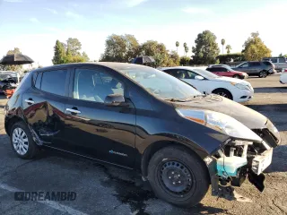 2015 Nissan LEAF SV with VIN 1N4AZ0CP8FC304841, listed as a Copart auction lot 75854863 with 58,077 mi miles. Bid and sale history available at carsss.com. Image 4.