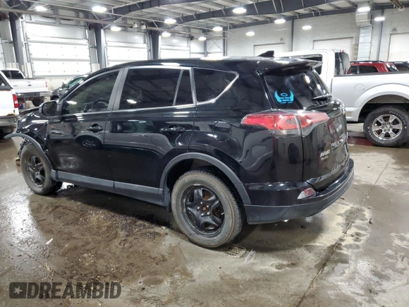 2018 Toyota RAV4 LE with VIN 2T3BFREV6JW763007, listed as a Copart auction lot 58604545 with 107,683 mi miles and Salvage title. Bid and sale history available at DreamBid. Image 2.