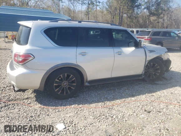 2018 Nissan Armada Platinum with VIN JN8AY2NE8J9730351, listed as a Copart auction lot 50538815 with 114,841 mi miles and Salvage Title. Bid and sale history available at carsss.com. Image 3.