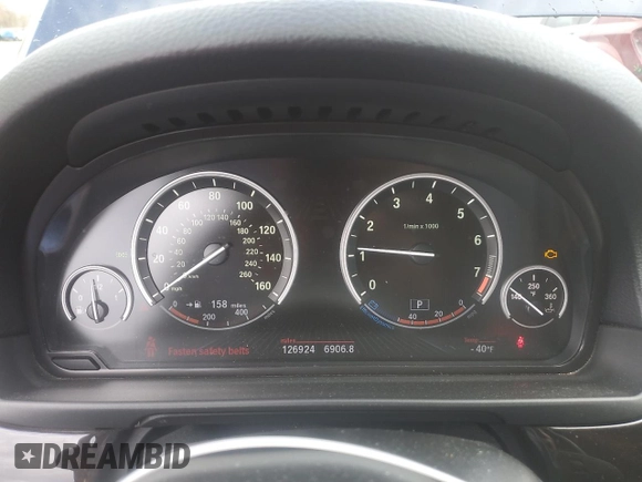 2013 BMW 5 Series 535i with VIN WBAFR7C5XDC820006, listed as a Copart auction lot 46707355 with 126,924 mi miles and Salvage Title. Bid and sale history available at DreamBid. Image 9.