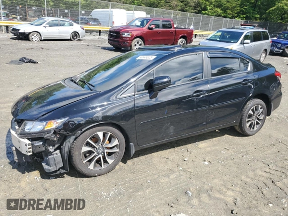 2015 Honda Civic EX z VIN 19XFB2F85FE233109, wystawiony jako Copart lot #56848625 z przebiegiem 127 896 mil mil oraz Szkoda całkowita • Salvage title. Historia ofert i sprzedaży dostępna na DreamBid. Obrazek 1.
