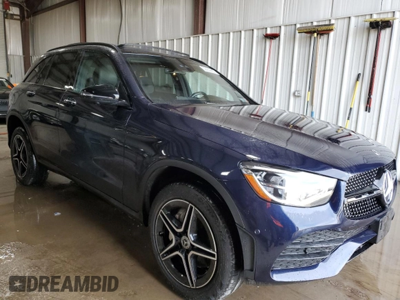 2022 Mercedes-Benz GLC 300 with VIN W1N0G8EB3NG074542, listed as a Copart auction lot 52284485 with 30,425 mi miles and Salvage Title. Bid and sale history available at DreamBid. Image 4.