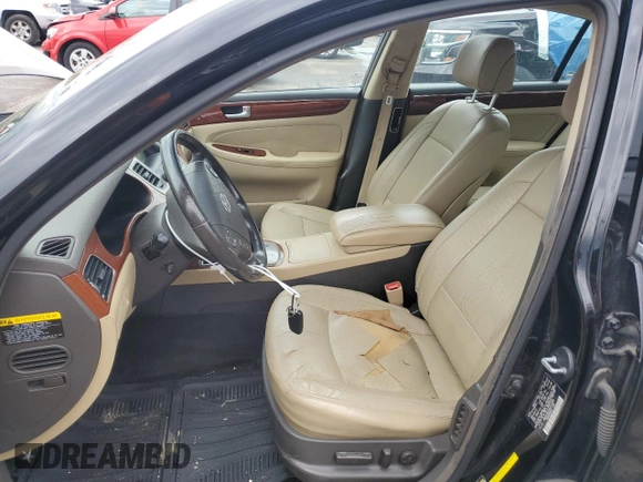 2013 Hyundai Genesis 3.8L with VIN KMHGC4DDXDU216586, listed as a Copart auction lot 55632675 with 166,975 mi miles and Clean Title. Bid and sale history available at carsss.com. Image 7.