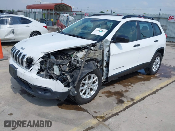 2015 Jeep Cherokee Sport with VIN 1C4PJLAB6FW602355, listed as a IAAI auction lot 41962707 with 175,428 mi miles. Bid and sale history available at carsss.com. Image 18.