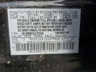 2020 Nissan Sentra SR z VIN 3N1AB8DV3LY303404, wystawiony jako Copart lot #44040395 z przebiegiem 75 029 mil mil oraz Szkoda całkowita • Salvage title. Historia ofert i sprzedaży dostępna na DreamBid. Obrazek 12.
