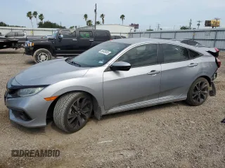 2019 Honda Civic Sport with VIN 2HGFC2F82KH598599, listed as a Copart auction lot 55436955 with 49,191 mi miles and Salvage title. Bid and sale history available at DreamBid. Image 1.