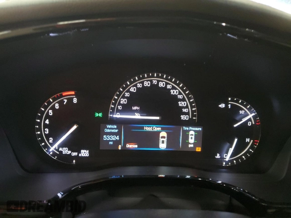 2019 Cadillac XT5 AWD with VIN 1GYKNBRS3KZ123097, listed as a Copart auction lot 58726525 with 53,324 mi miles and Salvage title. Bid and sale history available at DreamBid. Image 9.