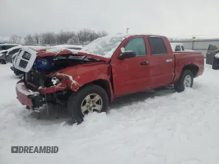 2006 Dodge Dakota SLT with VIN 1D7HE48K86S544346, listed as a Copart auction lot 87452634 with 145,346 mi miles and Salvage Title. Bid and sale history available at carsss.com. Image 1.
