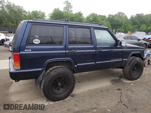 1997 Jeep Cherokee Country with VIN 1J4FJ78S4VL589852, listed as a Copart auction lot 56294015 with 189,530 mi miles and Salvage title. Bid and sale history available at DreamBid. Image 3.