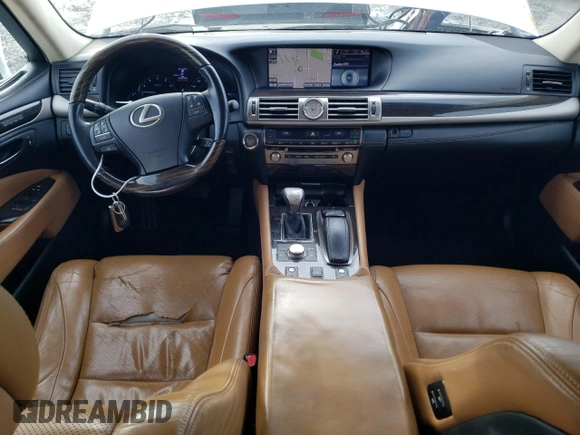2014 Lexus LS 460 with VIN JTHCL5EF3E5021383, listed as a Copart auction lot 43451725 with 154,154 mi miles and Salvage Title. Bid and sale history available at DreamBid. Image 8.