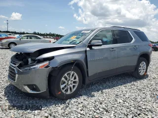 2020 Chevrolet Traverse LT z VIN 1GNERHKW2LJ118164, wystawiony jako Copart lot #58976455 z przebiegiem Nie podano mil oraz Szkoda całkowita • Salvage title. Historia ofert i sprzedaży dostępna na DreamBid. Obrazek 1.