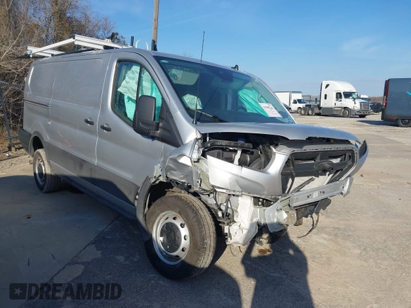 2023 Ford Transit Cargo with VIN 1FTYE1Y85PKB94625, listed as a IAAI auction lot 41588262 with 10,257 mi miles. Bid and sale history available at carsss.com. Image 1.