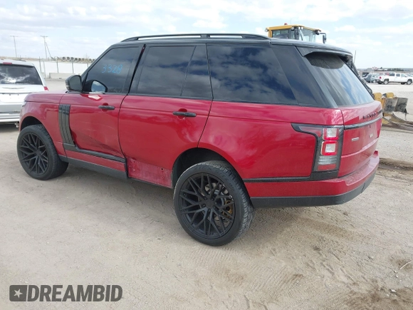 2017 Land Rover Range Rover with VIN SALGS2FE3HA331421, listed as a IAAI auction lot 42043328 with 105,421 mi miles and . Bid and sale history available at DreamBid. Image 3.