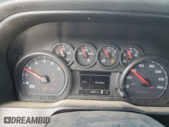 2019 Chevrolet Silverado 1500 Work Truck with VIN 3GCNWAEF2KG202277, listed as a Copart auction lot 42603945 with 118,807 mi miles and Salvage Title. Bid and sale history available at DreamBid. Image 9.