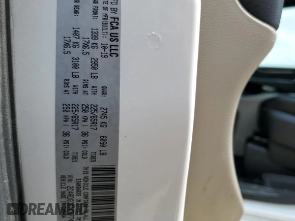 2019 Dodge Grand Caravan SXT with VIN 2C4RDGCG1KR774425, listed as a Copart auction lot 54139845 with 219,312 mi miles and Clean Title. Bid and sale history available at DreamBid. Image 13.