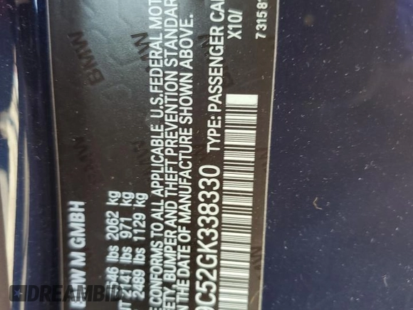 2016 BMW M4 z VIN WBS3R9C52GK338330, wystawiony jako Copart lot #73767124 z przebiegiem 102 066 mil mil oraz Szkoda całkowita • Salvage title. Historia ofert i sprzedaży dostępna na DreamBid. Obrazek 12.
