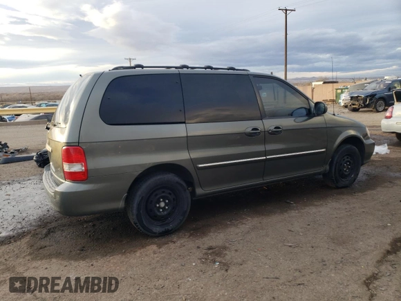 2003 Kia Sedona LX with VIN KNDUP131636359281, listed as a Copart auction lot 81978154 with 180,813 mi miles and Salvage Title. Bid and sale history available at carsss.com. Image 3.