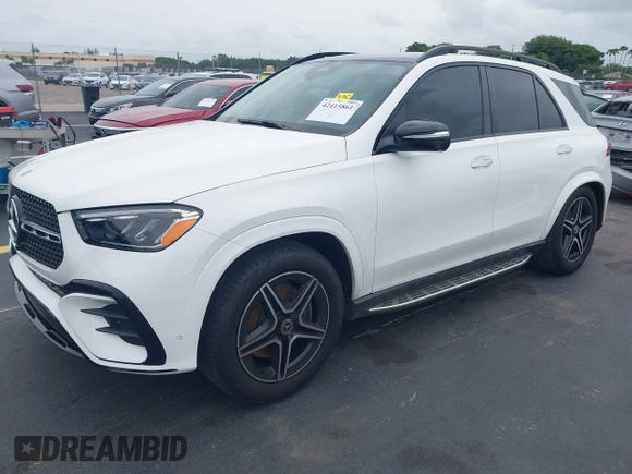 2024 Mercedes-Benz GLE 450 with VIN 4JGFB5KB6RB158663, listed as a IAAI auction lot 42415861 with 19,110 mi miles and . Bid and sale history available at DreamBid. Image 2.