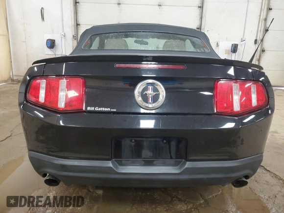 2012 Ford Mustang V6 with VIN 1ZVBP8EM7C5203504, listed as a Copart auction lot 52130465 with 134,394 mi miles and Clean Title. Bid and sale history available at carsss.com. Image 6.