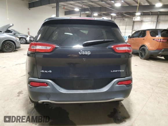 2015 Jeep Cherokee Limited with VIN 1C4PJMDB1FW785164, listed as a Copart auction lot 53127655 with 122,689 mi miles and Salvage Title. Bid and sale history available at carsss.com. Image 6.