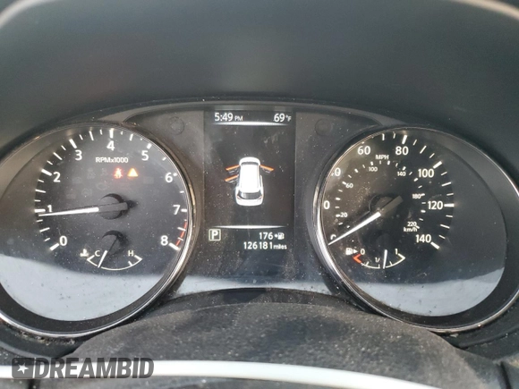 2017 Nissan Rogue S with VIN KNMAT2MTXHP549624, listed as a Copart auction lot 87082524 with 126,181 mi miles and Salvage Title. Bid and sale history available at carsss.com. Image 9.