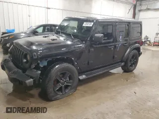 2022 Jeep Wrangler Unlimited Sport S with VIN 1C4HJXDG4NW201971, listed as a Copart auction lot 42845135 with 34,461 mi miles and Salvage Title. Bid and sale history available at carsss.com. Image 1.