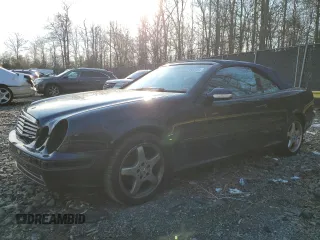 2003 Mercedes-Benz CLK 4.3L with VIN WDBLK70G53T133626, listed as a Copart auction lot 44135555 with 80,406 mi miles and Salvage Title. Bid and sale history available at carsss.com. Image 1.