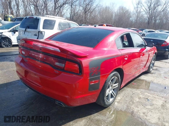 2013 Dodge Charger RT with VIN 2C3CDXCT6DH518393, listed as a IAAI auction lot 41620017 with 170,747 mi miles. Bid and sale history available at carsss.com. Image 4.