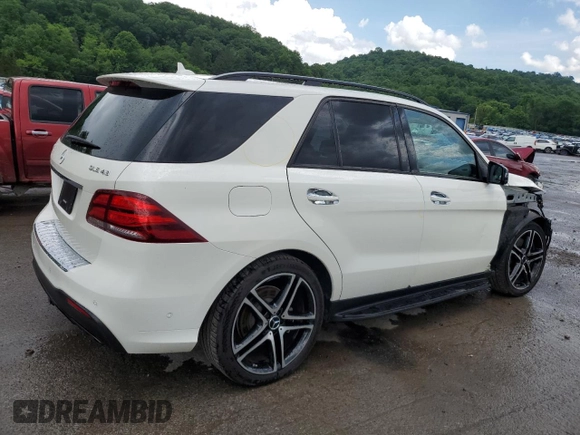 2018 Mercedes-Benz GLE 43 AMG with VIN 4JGDA6EB6JB036756, listed as a Copart auction lot 60999365 with 48,314 mi miles and Salvage title. Bid and sale history available at DreamBid. Image 3.