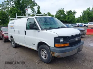 2006 Chevrolet City Express Cargo z VIN 1GCHG35V861259178, wystawiony jako IAAI lot #42306768 z przebiegiem 145 903 mil mil oraz . Historia ofert i sprzedaży dostępna na DreamBid. Obrazek 1.