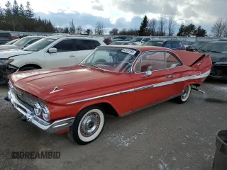1961 Chevrolet Impala с VIN 11837A184419, выставлен на аукционе Copart как лот 82101184 с пробегом 41 000 миль миль и Чистый • Clean title. История ставок и продаж доступна на DreamBid. Изображение 1.