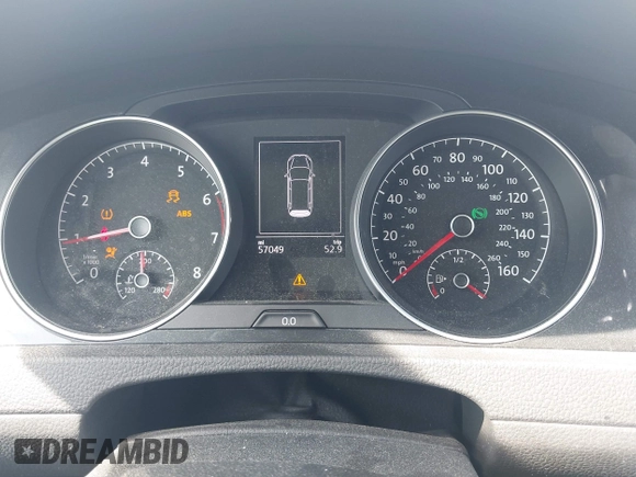 2019 Volkswagen Golf S z VIN 3VWH17AUXKM501078, wystawiony jako IAAI lot #42158280 z przebiegiem 57 049 mil mil oraz . Historia ofert i sprzedaży dostępna na DreamBid. Obrazek 7.