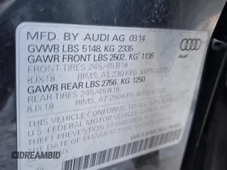 2014 Audi allroad Premium Plus with VIN WA1UFAFL9EA131950, listed as a Copart auction lot 41629425 with 95,755 mi miles and Salvage Title. Bid and sale history available at carsss.com. Image 13.