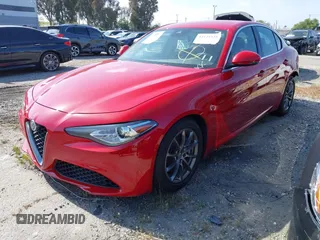 2020 Alfa Romeo Giulia with VIN ZARFAMAN1L7636002, listed as a IAAI auction lot 42121135 with 55,510 mi miles. Bid and sale history available at carsss.com. Image 2.