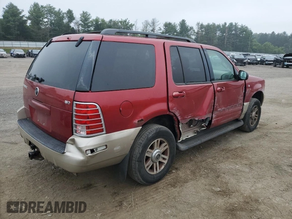 2004 Mercury Mountaineer Convenience with VIN 4M2ZU86K84UJ14100, listed as a Copart auction lot 62546425 with 178,180 mi miles and Salvage title. Bid and sale history available at DreamBid. Image 3.