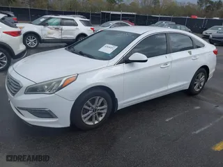 2015 Hyundai Sonata 2.4L SE with VIN 5NPE24AFXFH163194, listed as a IAAI auction lot 41818257 with 128,157 mi miles. Bid and sale history available at carsss.com. Image 16.