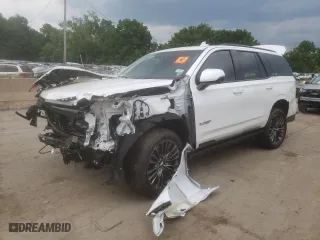 2023 Cadillac Escalade AWD V-Series with VIN 1GYS4HK95PR173309, listed as a Copart auction lot 58953074 with 0 mi miles and Salvage Title. Bid and sale history available at carsss.com. Image 1.