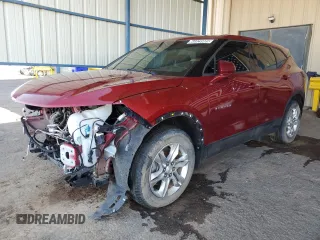 2020 Chevrolet Blazer LT z VIN 3GNKBHRS3LS611585, wystawiony jako Copart lot #60929905 z przebiegiem 74 455 mil mil oraz Czysty tytuł • Clean title. Historia ofert i sprzedaży dostępna na DreamBid. Obrazek 1.