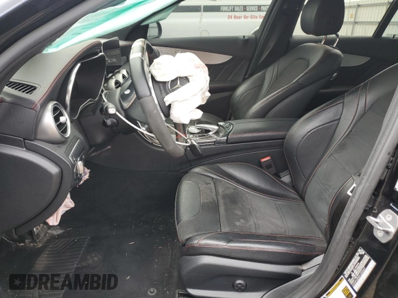 2019 Mercedes-Benz C 43 AMG with VIN 55SWF6EB8KU285667, listed as a Copart auction lot 52937315 with 57,274 mi miles and Salvage title. Bid and sale history available at DreamBid. Image 7.