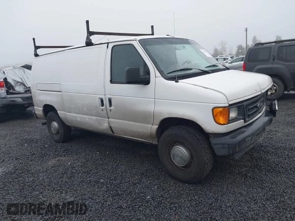 2005 Ford Econoline Cargo with VIN 1FTNE24L75HA61605, listed as a IAAI auction lot 41344105 with 156,726 mi miles. Bid and sale history available at carsss.com. Image 1.