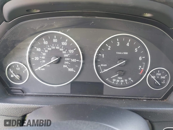 2014 BMW 3 Series 320i with VIN WBA3B1G58ENS81101, listed as a IAAI auction lot 38950717 with 1 mi miles. Bid and sale history available at carsss.com. Image 7.