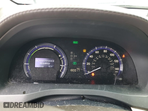 2010 Lexus HS 250h with VIN JTHBB1BA2A2035190, listed as a Copart auction lot 54353255 with 180,017 mi miles and Salvage Title. Bid and sale history available at DreamBid. Image 9.