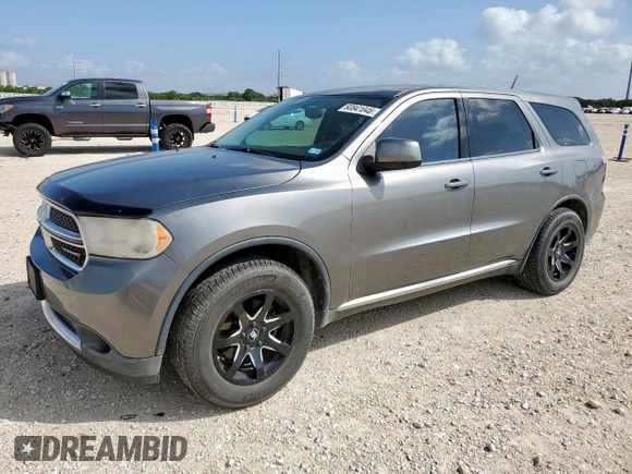 2013 Dodge Durango SXT with VIN 1C4RDHAGXDC592730, listed as a Copart auction lot 60841945 with 130,239 mi miles and Salvage title. Bid and sale history available at DreamBid. Image 1.